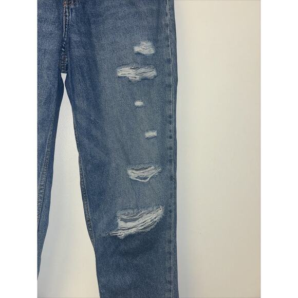 H&M Distressed Light Wash ankle cropped‎ Jeans Ripped Denim Casual Size 4 - Picture 3 of 7
